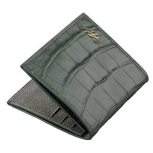 Luxury Alligator Leather Wallet – Handmade Slim Minimalist Avocado Wallet